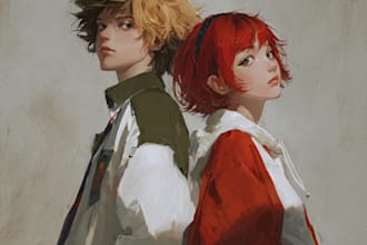 draw fast anime art, illustrations and fan art
