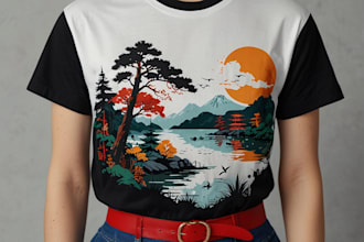 japanese art illustrations for t shirts, jackets, streetwear