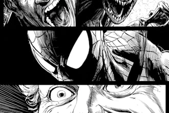 design detailed comic book characters and scenes