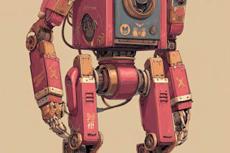 create custom mecha or robotic illustration in style