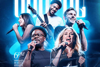 create professional concert, party, and music event flyers