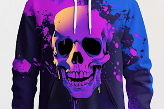 make trendy streetwear hoodie design with mockup