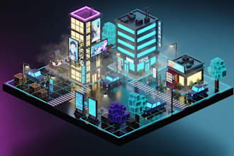 do isometric lowpoly assets voxel model game props 3d assets design pixel art