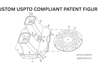 draw custom uspto compliant patent figures for utility patent applications