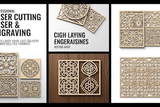 do precision cnc dxf file svg file laser cuttung engraving sheet metal design