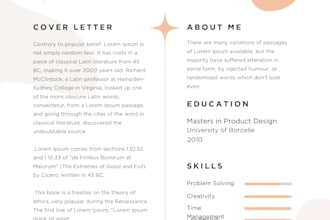 design a professional CV and resume design for job seekers