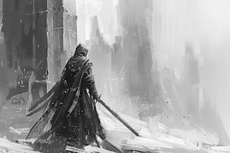 draw fantasy art and concept art sketch
