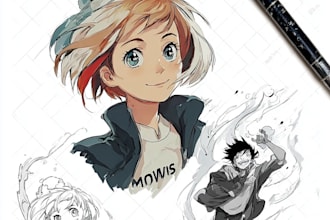 draw anime character illustration
