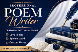 write a heartfelt, emotional and personalized poem or love poetry
