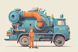 design a flat web illustration