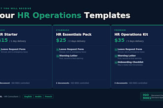 create professional HR documents for startups with no HR department yet