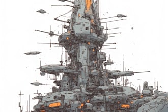 make a sci fi illustration for you