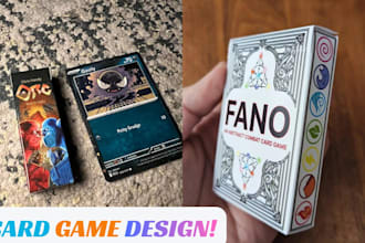 design card template, card layout, card box, and game UI design
