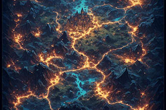 fantasy map maker vector map illustration city map design