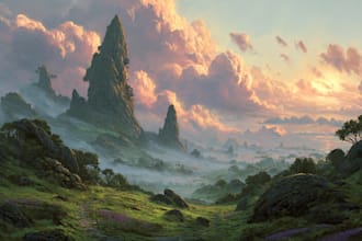 design amazing fantasy landscape