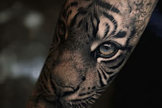 unique customized realism tattoo design