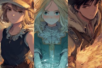 draw fast anime art, illustrations and fan art