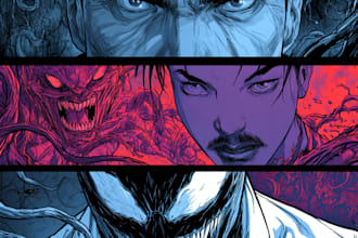 illustrate custom comic book art for your story or script