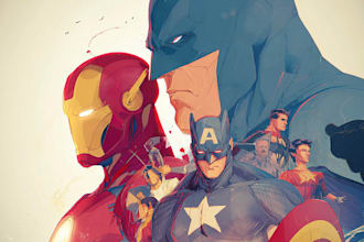 design comic book illustration with comic book illustrator