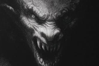 draw dark, horror illustration