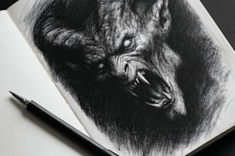 draw horror or fantasy monster or creature for you