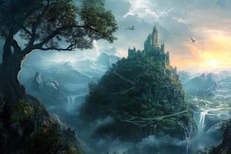 design stunning fantasy landscape