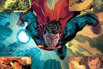 design your personal superhero or villain comic art