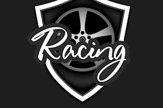 design a custom motorsport logo with speed and style