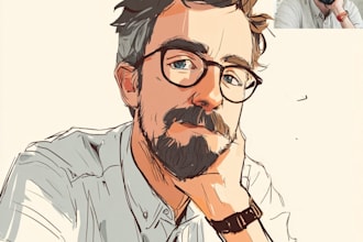 draw portrait cartoon vector