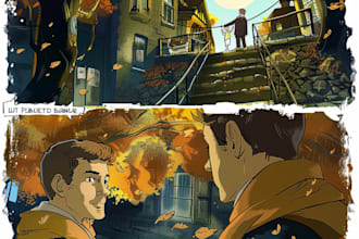 draw special comic illustration or graphic novel