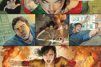 draw comic book cover art and manga for you