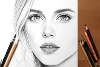 make a charcoal or ink portrait