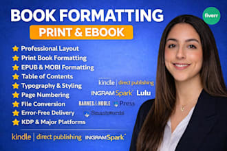 format your book to print and ebook formats