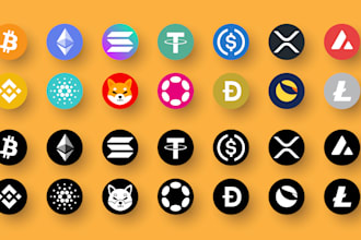 design unique crypto and cryptocurrency token logo for coin