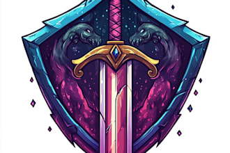 design mythical beasts, fantasy logo or illustrations