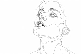 draw one line art minimalist line art illustration