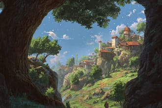 create character art and creature concept art in realistic