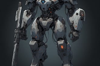 draw or design mechs robots concepts