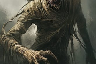 drawing zombie monster horror characters in my own style