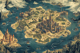 make a fantasy map for rpg fantasy dnd novels