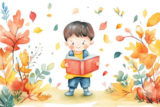 illustrate 3d children book illustration, children story
