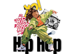 create hip hop rapper streetwear t shirt logo design