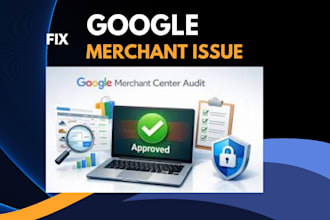 fix google merchant center disapprovals, online store set up product, ads set up