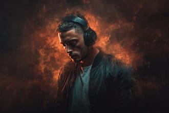 design an eye catching rap album cover