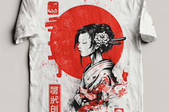 design japanese t shirt illustration