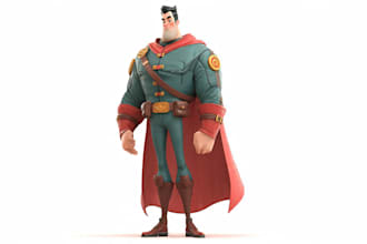 draw superhero character for you
