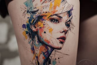 create a tattoo design of tattoo sleeve