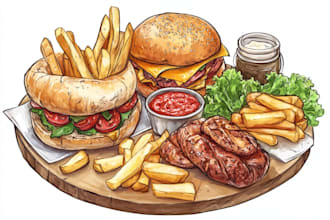 draw food or drink in my illustration style
