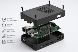do pcb enclosure design, 3d enclosure, pcb case for electronics for 3d printing