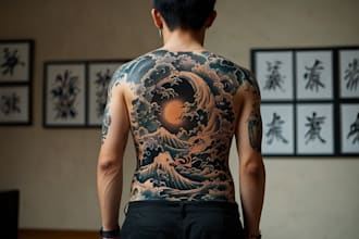 design a japanese tattoo art design